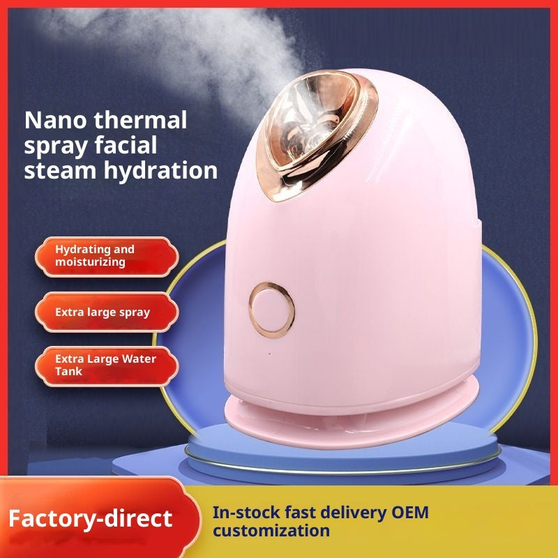 Nano Ionic Facial Steamer – Hot & Cold Mist for Deep Cleansing & Hydration