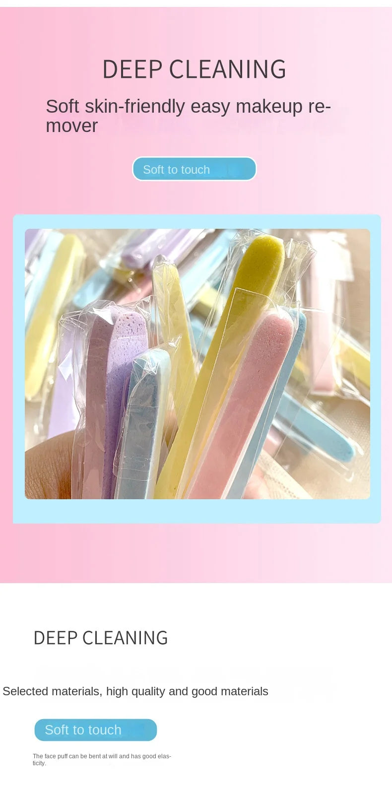 10/50pcs Compressed Facial Sponges – Disposable Face Cleansing Pads for Deep Cleaning & Makeup Removal