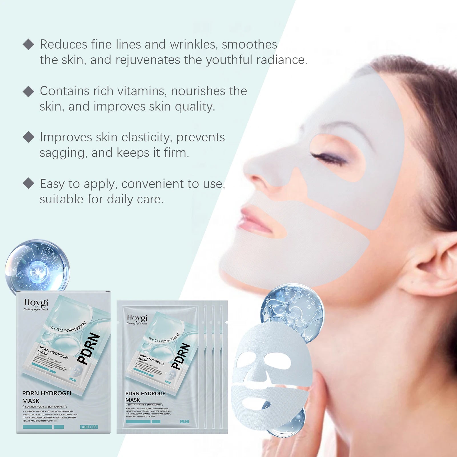 Hoygi Collagen Face Mask (4pcs) – Hydrating, Brightening & Rejuvenating Overnight Facial Treatment