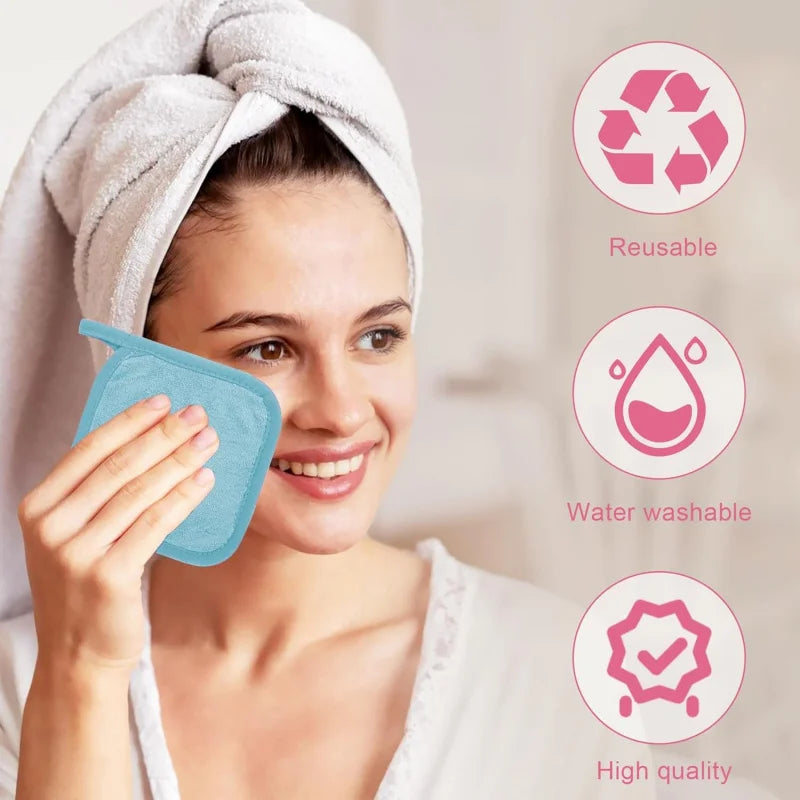 Reusable Makeup Remover Cloths (12-Pack) | Ultra Soft Microfiber Towels