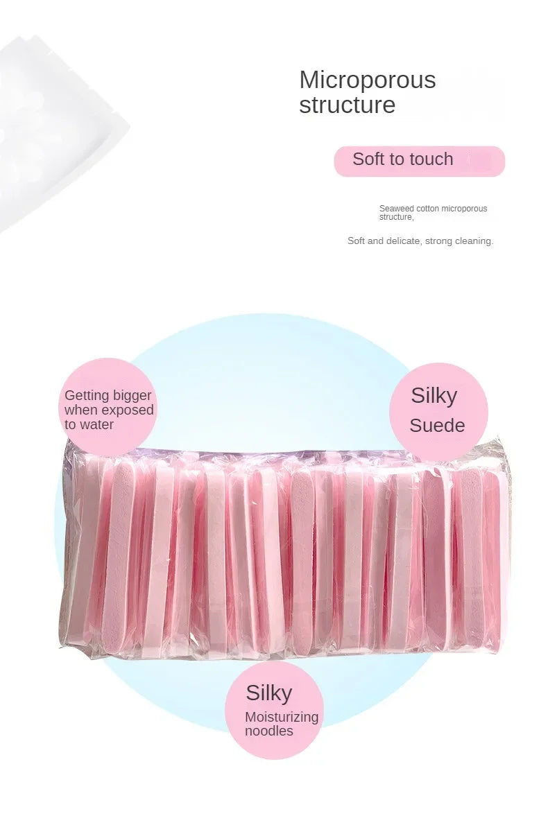 10/50pcs Compressed Facial Sponges – Disposable Face Cleansing Pads for Deep Cleaning & Makeup Removal