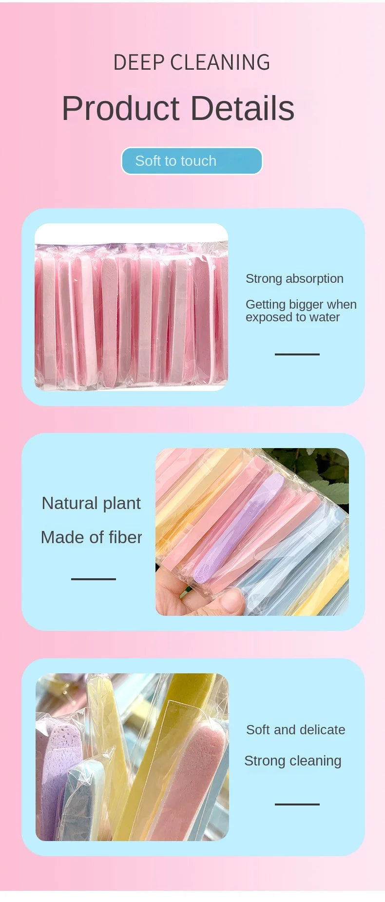 10/50pcs Compressed Facial Sponges – Disposable Face Cleansing Pads for Deep Cleaning & Makeup Removal